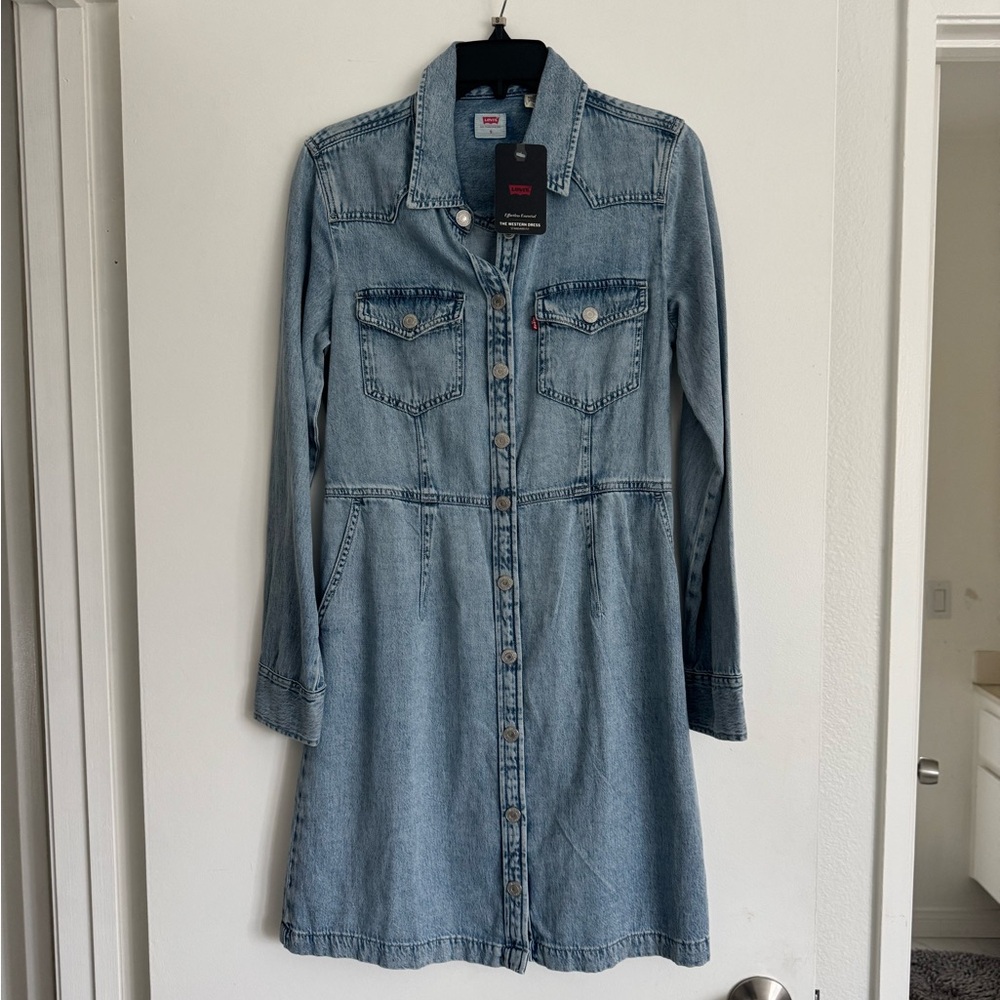 Levi's Blue Denim Mini Dress